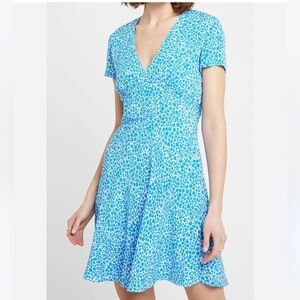 NWT Samsoe Samsoe day blue v neck dress, size M